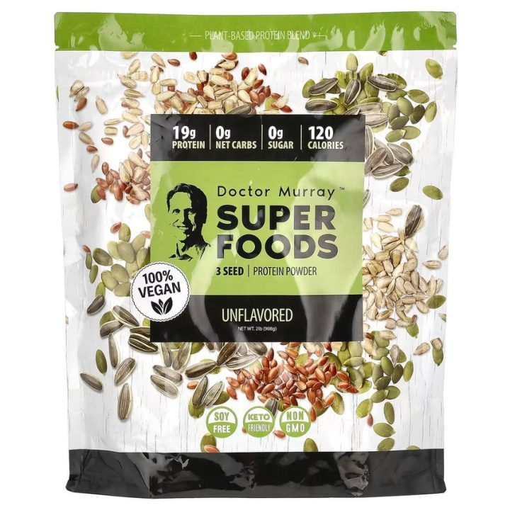 Dr. Murray's, Super Foods, веганский протеин 3 видов, суперфуд, без добавок, 908 г