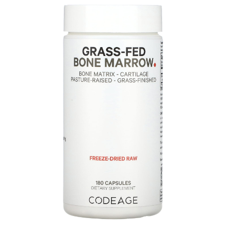 Codeage, Пищевая добавка из говяжьего костного мозга, Grass-fed Bone Marrow, 180 капсул