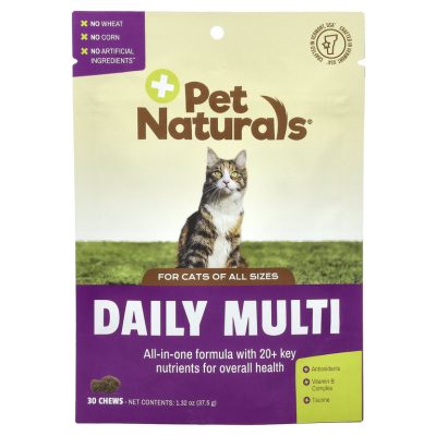 Pet Naturals, мультивитамины для кошек, Daily Multi, 30 жевательных таблеток