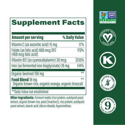 MegaFood, Blood Builder, комплекс для поддержки уровня железа, 60 мини таблеток