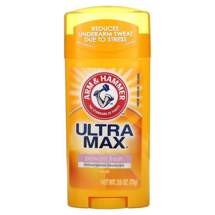 Ultra Max, Arm&Hammer, Powder Fresh, твердый дезодорант-антиперспирант, 73гр