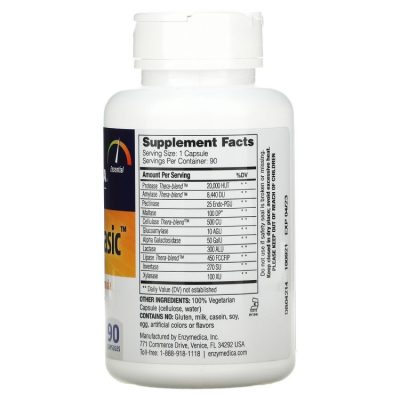 Enzymedica, Digest Basic, Пищеварительные ферменты, 90 капсул