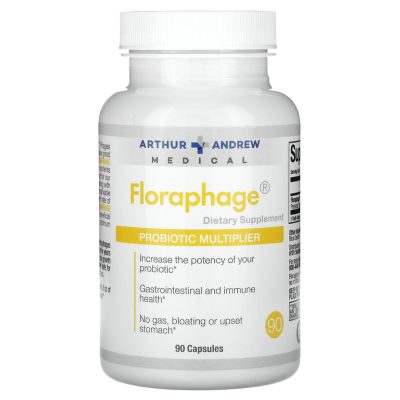 Floraphage, фаговый пробиотик, мультипликатор, Arthur Andrew Medical, 90 капсул