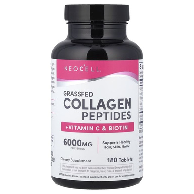 NeoCell, Super Collagen, коллаген с витамином C и биотином, 180 таблеток