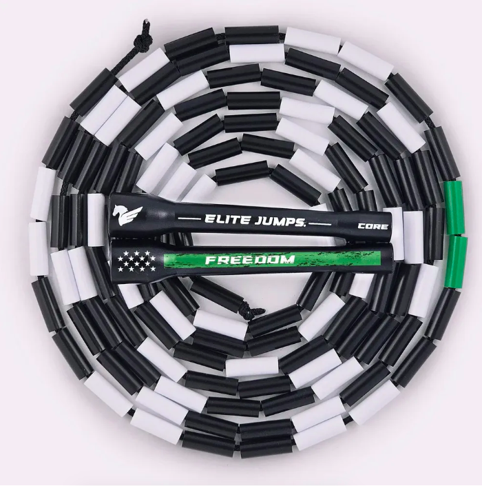 Elite Jumps cкакалка бисерная THIN GREEN LINE Beaded Jump Rope