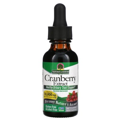 Nature's Answer Cranberry Extract, Alcohol-Free, Экстракт клюквы без спирта, 10000 мг, 30 мл