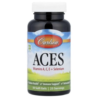 Carlson, ACES, Комплекс витаминов A, C, E и селена, 50 мягких капсул