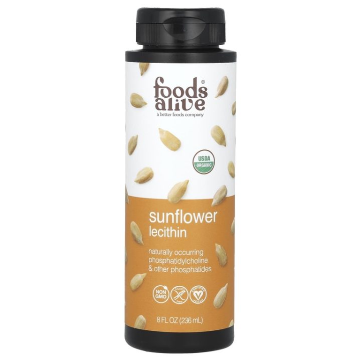 Foods Alive, Sunflower Lecithin, подсолнечный лецитин, жидкий, 236 мл, дисконт