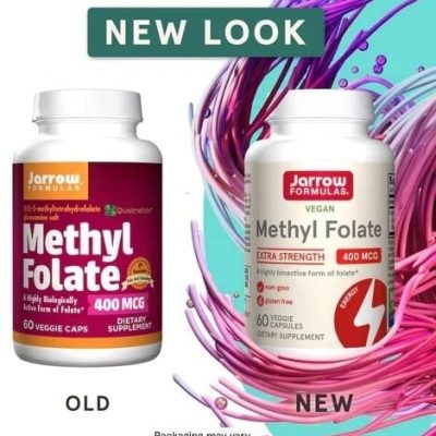 Метилфолат, Methyl Folate 400 мкг, 60 капсул, Jarrow архив