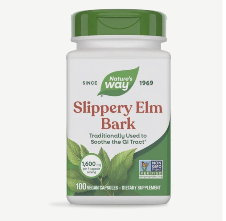 Nature's Way, Slippery Elm, кора скользкого/ржавого вяза, 400 мг, 100 капсул