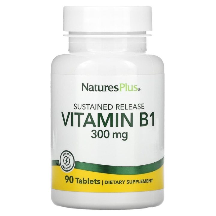 NaturesPlus, витамин B1, 300 мг, 90 таблеток