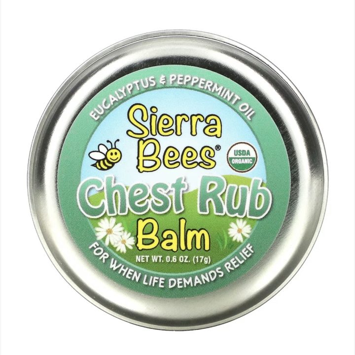 Sierra Bees, Бальзам для растирания груди, Chest Rub Balm, 17г