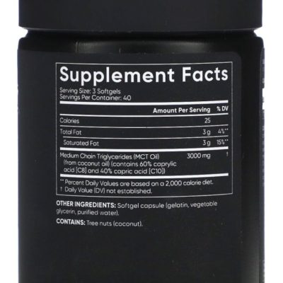 Sports Research, Масло MCT 1000 mg, 120 капсул