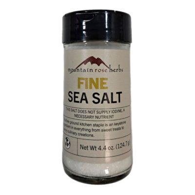 Mountain Rose Herbs, Fine Sea salt, Морская соль, 124,7 г