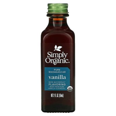 Simply Organic, Pure Madagascar Vanilla, Мадагаскарская ваниль, безалкогольный ароматизатор, 59 мл
