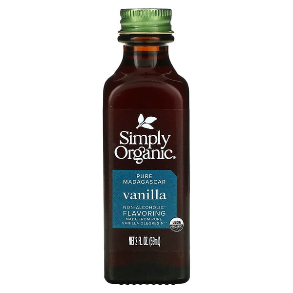 Simply Organic, Pure Madagascar Vanilla, Мадагаскарская ваниль, безалкогольный ароматизатор, 59 мл