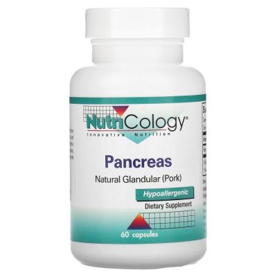Nutricology, Pancreas, Natural Grandular (Pork), натуральная железистая ткань (свинина), 60 капсул
