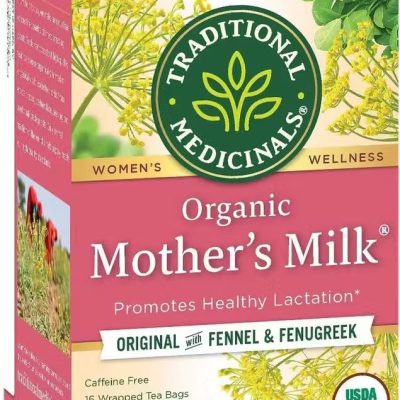 Traditional Medicinals, органический чай с фенхелем/пажитником, без кофеина, 16 шт
