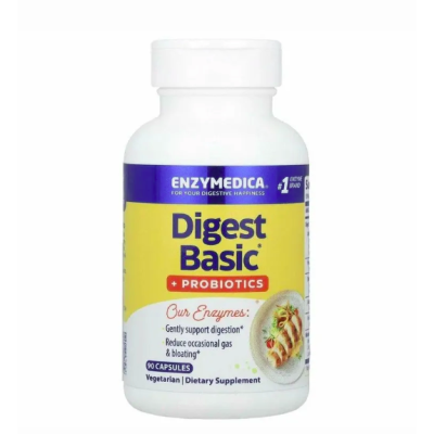 Enzymedica, Digest Basic + Probiotiс, Пищеварительные ферменты + пробиотики, 90 капс