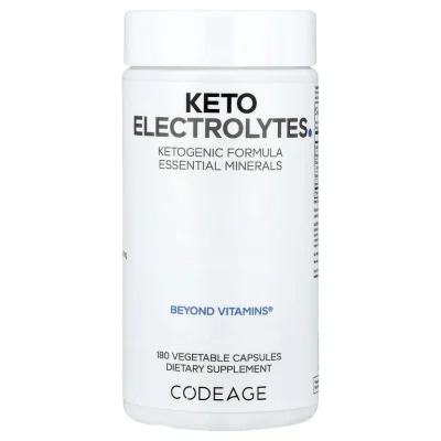 CodeAge кетоэлектролиты, кетогенная формула, Keto Electrolytes, 180 капсул