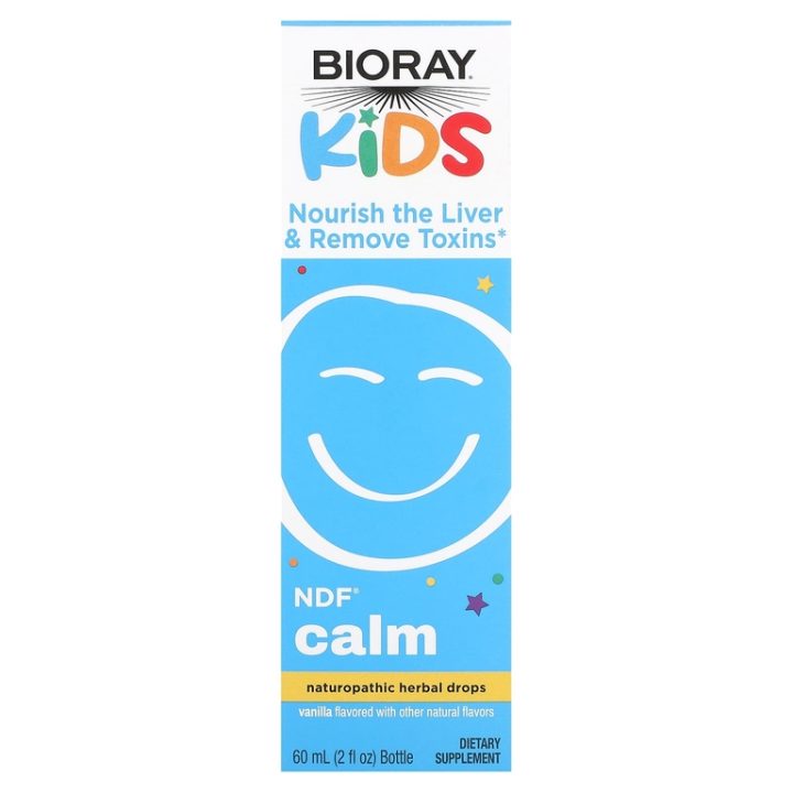 Bioray Inc., NDF Calm, для подпитки печени и вывода токсинов, для детей, с ванильным вкусом, 60 мл