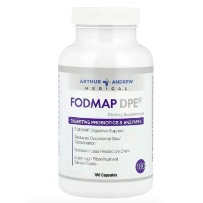 Arthur Andrew Medical, FODMAP DPE, Пробиотики и ферменты для пищеварения, 180 капсул, срок до 10/25