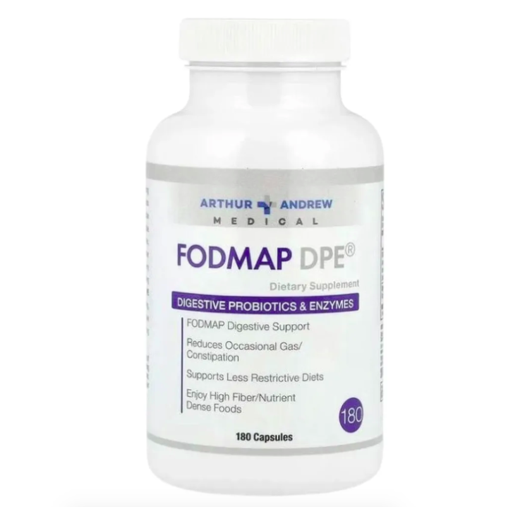 Arthur Andrew Medical, FODMAP DPE, Пробиотики и ферменты для пищеварения, 180 капсул, срок до 10/25