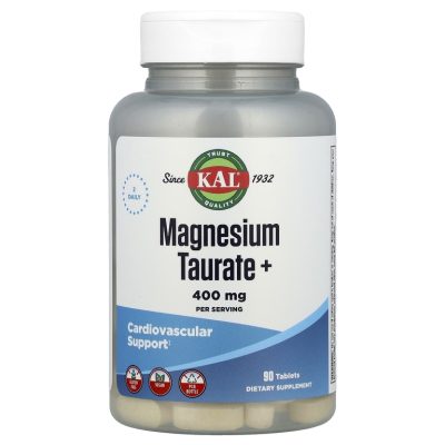 KAL, Магний, Таурат магния, Taurate Magnesium, 90 таблеток