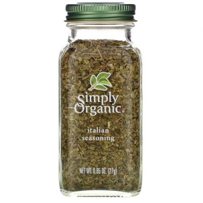 Simply Organic, приправа Итальянские травы, Italian seasoning, 27г