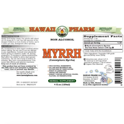 Hawaii Pharm, Myrrh, Мирра, жидкий экстракт, противовоспалительное средство, 120 мл