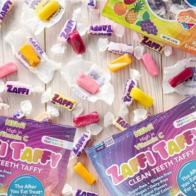 Zollipops, Ириски, Zaffi Taffy, фруктовое ассорти, 85 гр