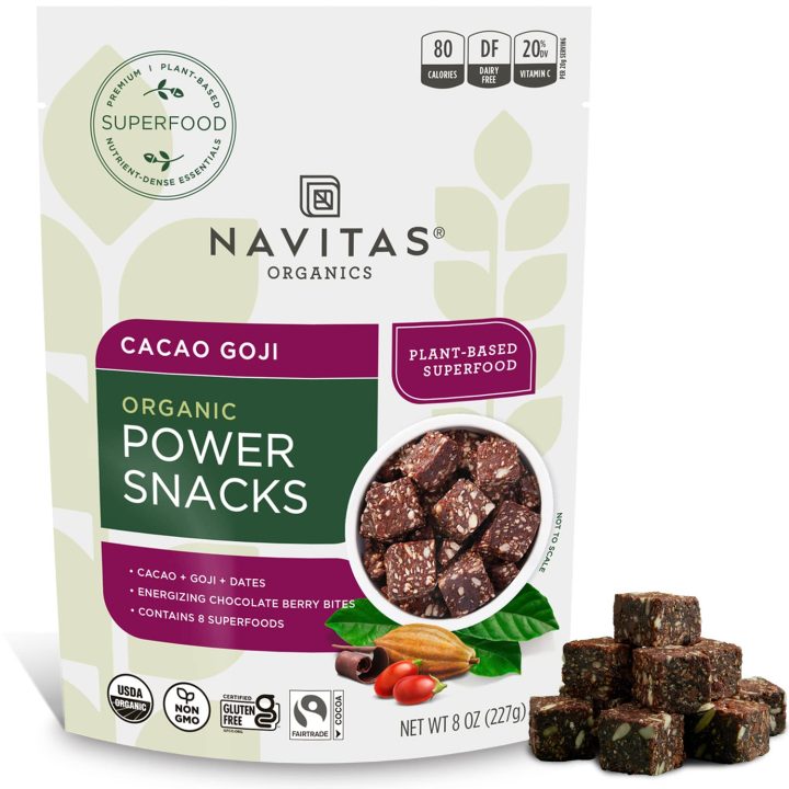 Navitas Organics, Organic Power Snacks, органический снек, какао и ягоды годжи, 227 г