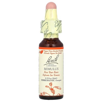 Bach, Original Flower Remedies, мимулюс, против тревожности и стресса, Mimulus, 10мл