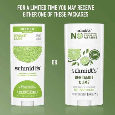 Schmidt's, Натуральный дезодорант, Bergamot & Lime, бергамот и лайм, 75 г