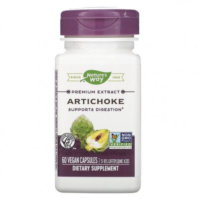Natures Way, Артишок, 60 веганских капсул ДИСКОНТ