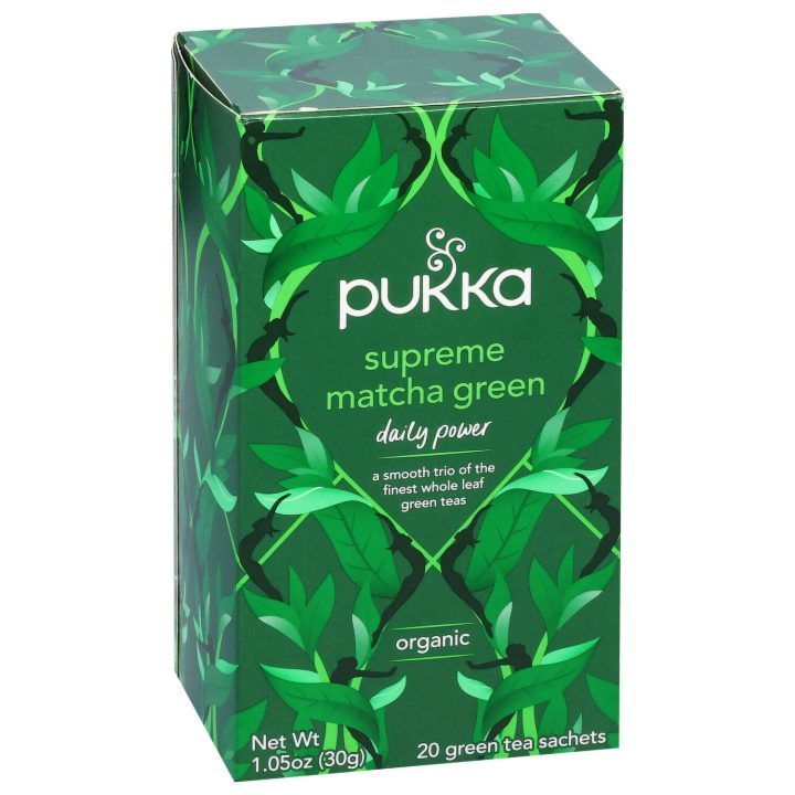 Pukka Herbs, Зеленый чай Матча, Organic Green Tea, Supreme Matcha Green, 20 пакетиков, 30 г