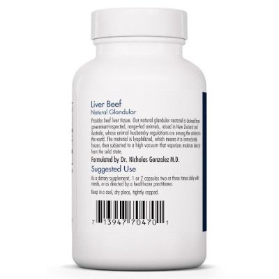Allergy Research Group, Liver Beef, вытяжка из печени говяжьей, 125 веганских капсул